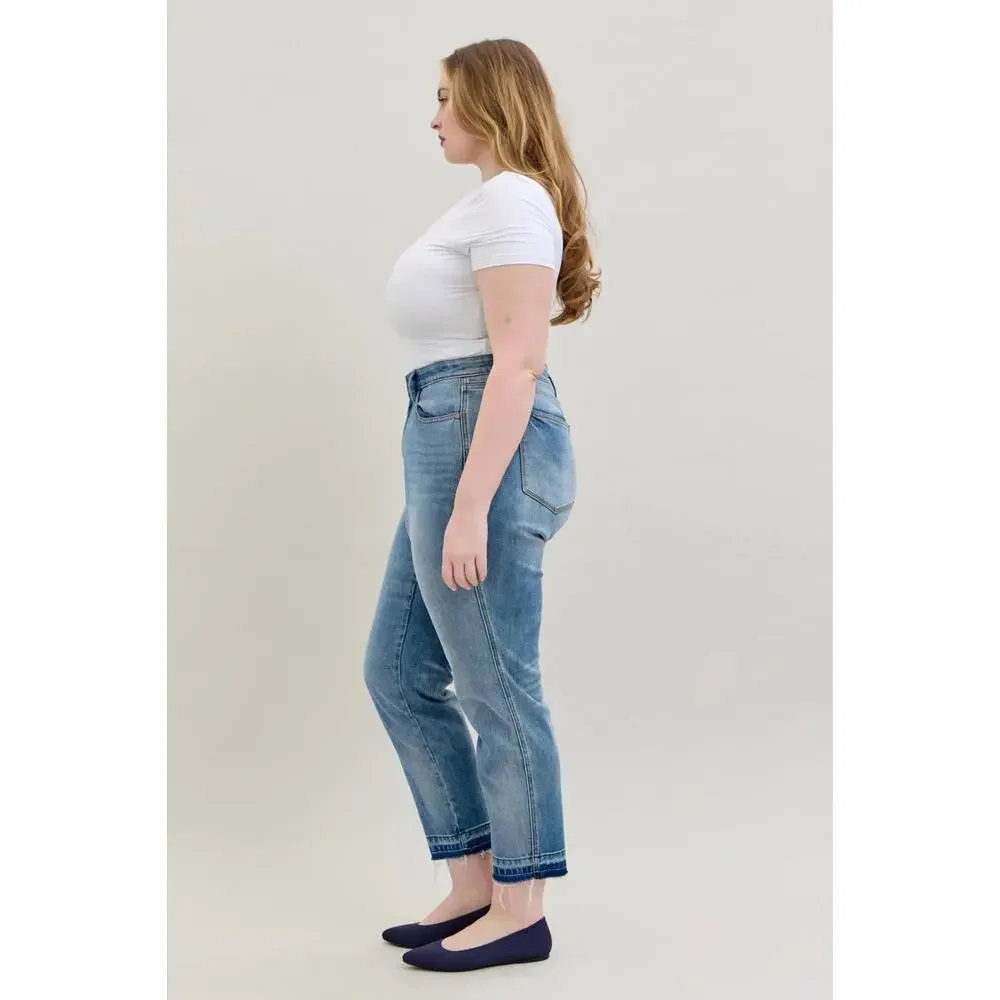 Classic High-Rise Straight Leg Jeans - Light Blue - Picture 12 of 13